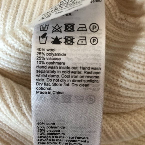 Drape Collar Wool Blend Sweater from ALLSAINTS - Picture 7 of 7